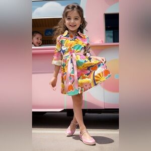 A.T.U.N  Kids Girls Floral Summer Dress 
Sz 7-8yo